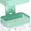 Unique Bargains Plastic Soap Dish Keep Soap Dry Soap Cleaning Storage Drill Free Soap Holder for Home Bathroom Kitchen 1 Pc - 3 of 4