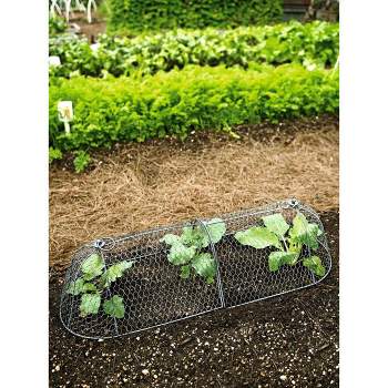 Gardener’s Supply Company Chicken Wire Cloche Garden Plot Plants Cover Protector | Sturdy Arch Metal Tunnel Cage Flowerbeds and Seedlings Garden