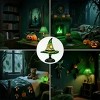 Racxily Halloween Outdoor DecorationsStained Resin Glowing Gothic Retro Resin Lamp For Bedroom Party,Creative Wizard Hat Shape Lights For Indoor - 3 of 4