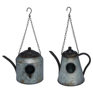 Transpac Metal Rustic Teapot Set of 2 Spring Home Decorations - 1 of 1