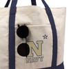 United States Naval Academy Canvas Tote Bag With External Pocket, Reusable Shoulder Bag for Shopping, School, Beach - 2 of 4