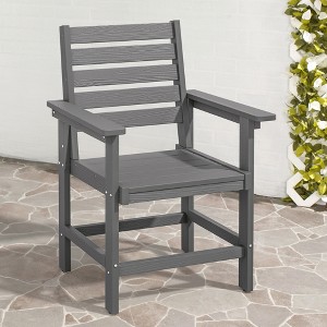 Arceso 18'' HDPS Outdoor Dining Chair, Patio Chair with Armrest for Backyard - 1 of 4