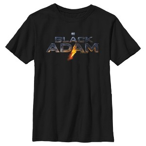 Boy's Black Adam Lightening Logo T-Shirt - 1 of 4