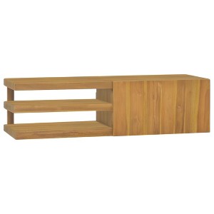 vidaXL Wall-mounted Bathroom Cabinet 43.3"x15.7"x11.8" Solid Wood Teak - 1 of 4