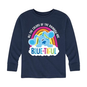 Boys' - Blue's Clues & You! - All The Colors Of The Rainbow Are Blue-tiful Long Sleeve Graphic T-Shirt - 1 of 4