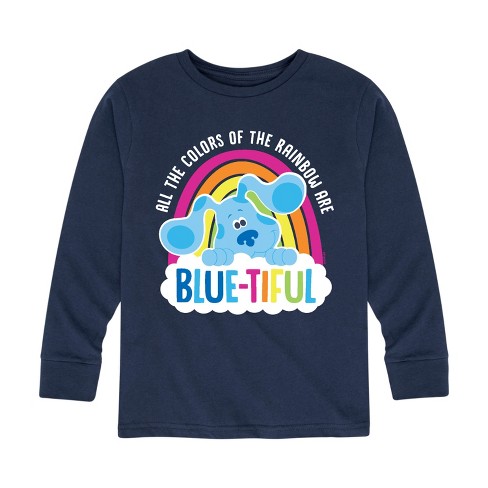 Boys' - Blue's Clues & You! - All The Colors Of The Rainbow Are Blue-tiful Long Sleeve Graphic T-Shirt - image 1 of 4