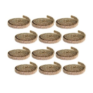 Gold Glitter Rope Ribbon (Set of 12 Rolls) - 1 of 2