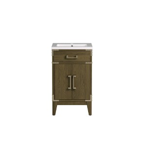 Cesicia Black Oak Cabinet with Solid Wood Frame, Carb P2 Plywood Body, 2 Drawers, and Soft-Closing Hardware - 1 of 4