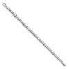 Black Bow Jewelry 4mm Stainless Steel & White CZ Prong Set Tennis Link Bracelet, 7.5 In - 2 of 4