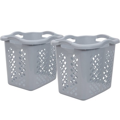 Home Logic 2.0bu 2pk Lamper Laundry Baskets Cement