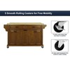 Kitchen Island on Wheels, Kitchen Island Cart With 2 Lockable Casters, 3 Drawers, 2 Cabinets, Spice Rack, Adjustable Shelves & Thicker Spacious Top - 2 of 4
