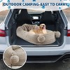 A Dog Bed Suitable for You and Your Pet, Featuring A Semi-Enclosed Plush Design for Naps, an Adorable Double-Ear Style, and Comes with A Pillow - 3 of 4
