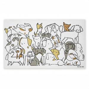 Stupell Industries Eclectic Dog Breeds Printed Outdoor Door Mat, design by Lisa Wehmeyer, 18"x30" - 1 of 4