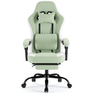 JIONJOY Ergonomic Gaming Chair with Footrest - High Back Lumbar Support, Adjustable Recline& Height, Swivel Computer Desk Chair - 1 of 4