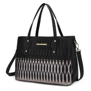 MKF Collection Quinn Triple Compartment Color Block Tote Bag by Mia K - 1 of 4