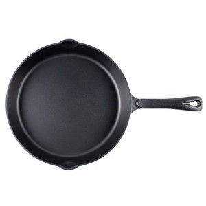 Lehman's Cast Iron Skillet - Nitrogen Hardened Cookware, Tough but Lightweight, No Need to Season, Silicone Safety Handle Included - 10 inch - 1 of 4