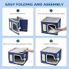 ZOMISIA Cat Beds for Indoor Cats - Large Cat House for Pet with Fluffy Ball Hanging and Scratch Pad, Foldable Cat Hideaway - 4 of 4