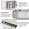 63" Kitchen Pantry Cabinet with Drawers,Hutch Cabinet with Storage,Microwave Stand,Adjustable Shelves,Freestanding Tall Pantry Storage for Dining Room - 4 of 4