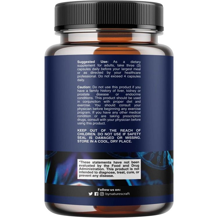 Men's Fertility Capsules, CoQ10 Maca Root Methyl Folate & D-Aspartic Acid for Enhanced Count Motility & Fertility Support, Nature's Craft, 270 ct, 2 of 6