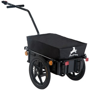 Bicycle Cargo Trailer with Removable Box and Waterproof Cover, Bike Wagon Trailer with Two 16in Wheels - 1 of 4