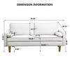 NicBex 64.96 Inch Linen Love Seat Sofa with 2 Armrests Pillows for Living Room,Bedroom,Office,Apartment - 3 of 4