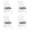 vidaXL Outdoor Chair Cushions 4 pcs Set - Comfortable and Durable Oxford Fabric, Gray Outdoor Seat Cushions - image 3 of 4