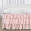 Sweet Jojo Designs Girl Baby Crib Bedding Set - Watercolor Floral Collection Grey Pink 4pc - 4 of 4