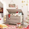 MaseiKar Toy Box, Retro Wooden Look Storage Chest with Safety Hinge, Entryway Storage Bench Supports 220 lb, Toy Chest Organizer, Easy Assembly - 2 of 4