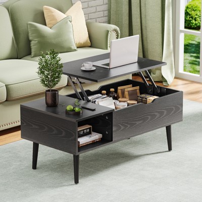 Lift Top Coffee Table, Rectangle Center Table with Hidden Storage Compartment, Modern Wood Coffee Table for Living Room Bedroom Office