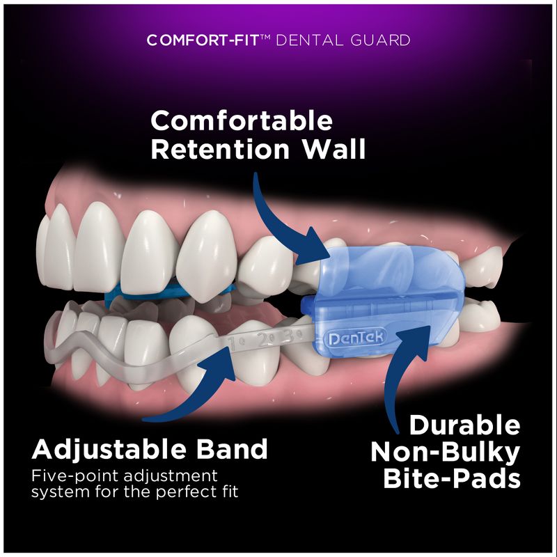 DenTek Comfort-Fit Dental Guard for Nighttime Teeth Grinding - 2ct with Storage Case, 5 of 10