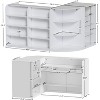 PAKASEPT L-Shaped Reception Desk with Counter for Retail & Checkout, Front Reception Counter with Drawers & Open Shelves, for Beauty Salon,Shop,Bar - 2 of 4