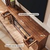 SinCiDo Farmhouse Fireplace TV Stand for 80 Inch TV, 42″ Electric Fireplace Media Cabinet w/ LED lights & drawers & cabinets - 2 of 4