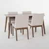GDFStudio Tofolli 5 Pieces Mid Century Modern Upholstered Rubber Wood Dining Set - 2 of 4