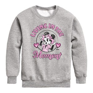 Boys' - Disney - Living In The Moment Graphic Long Sleeve Fleece Sweatshirt - 1 of 4
