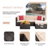 Celebalcony 5 Piece Patio Conversation Set All Weather Wicker Rattan Patio Sofa Outdoor Sectional Seating Group With Cushions - 3 of 4