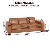 Home Imports Emporium Oversized Upholstered Loveseat and Sofa Set for Living Room in Genuine Leather - 3 of 4