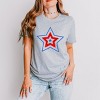Simply Sage Market Patriotic Three Star Short Sleeve Tee - L - Heather Grey - 2 of 4