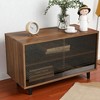 Stackable Mounted Storage Cabinet with Glass Sliding Doors, Modern Organizer Shelf for Living Room, Bedroom, or Office - 4 of 4