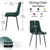 Mid Century Modern Velvet Dining Chairs Set of 2,Upholstered Accent Chairs with Metal Legs for Kitchen or Living Room-Baofuwish - 4 of 4