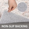 Vintage Washable Rugs, Low Pile Floral Bedroom Rugs for Living Room, Soft Low Pile Non-Slip Throw Rug for Dining Room Office - 4 of 4