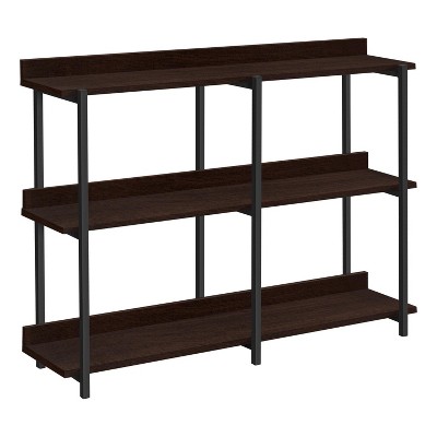 Monarch Specialties Accent Table Console Entryway Narrow Sofa Living Room Bedroom Brown Laminate Black Metal Contemporary Modern