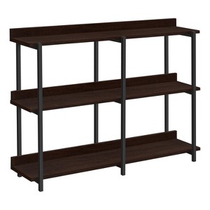 Monarch Specialties Accent Table Console Entryway Narrow Sofa Living Room Bedroom Brown Laminate Black Metal Contemporary Modern - 1 of 4