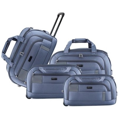 IZOD Gavin Soft shell Lightweight Duffel Rolling Bag 4 Piece Set