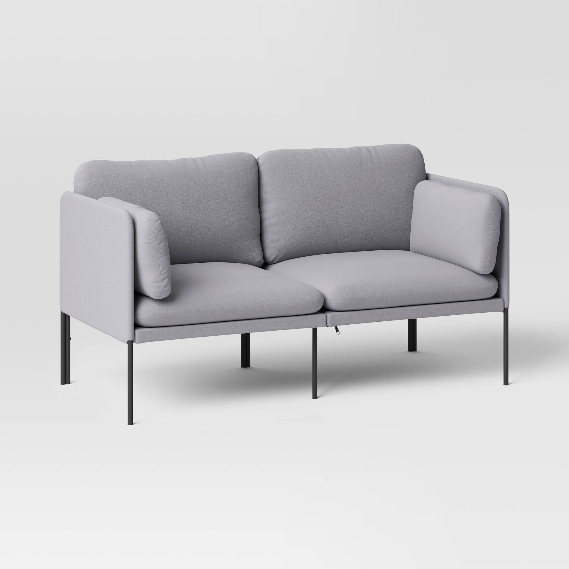 Upholstered Dorm Loveseat Gray - Room Essentials™