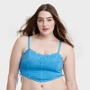 Women's Lace-Up Crochet Corset Bra - Colsie™ - 4 of 4