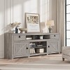 Farmhouse TV Stand for 80 Inch TVs,  with 4 Storage Drawers & 3 Open Shelf, Grey Television Consoles Stands for Living Room, Bedroom - 2 of 4