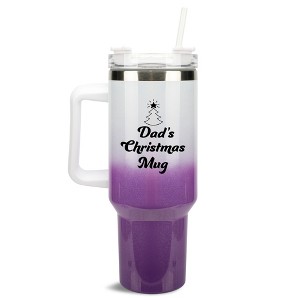 100 North Dad's Christmas Mug Love Tree Wrap-Around 40 Oz. Stainless Steel Water Bottle Coffee Mug, Spill & Leak Resistant, Travel Tumbler with - 1 of 4