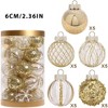 25 Pcs Christmas Ball Ornaments,2.36 Inch Clear Christmas Tree Decorations,Shatterproof Xmas Tree Halling Balls - 3 of 4