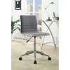 Simple Relax Fabric Upholstered Office Chair with Armless in Grey and Chrome - 2 of 4