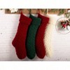 18 Inches Bulk Stockings 6 Pack Large Knitted Fireplace Hanging Holiday Xmas Party Decorations Burgundy Ivory White Green - 4 of 4